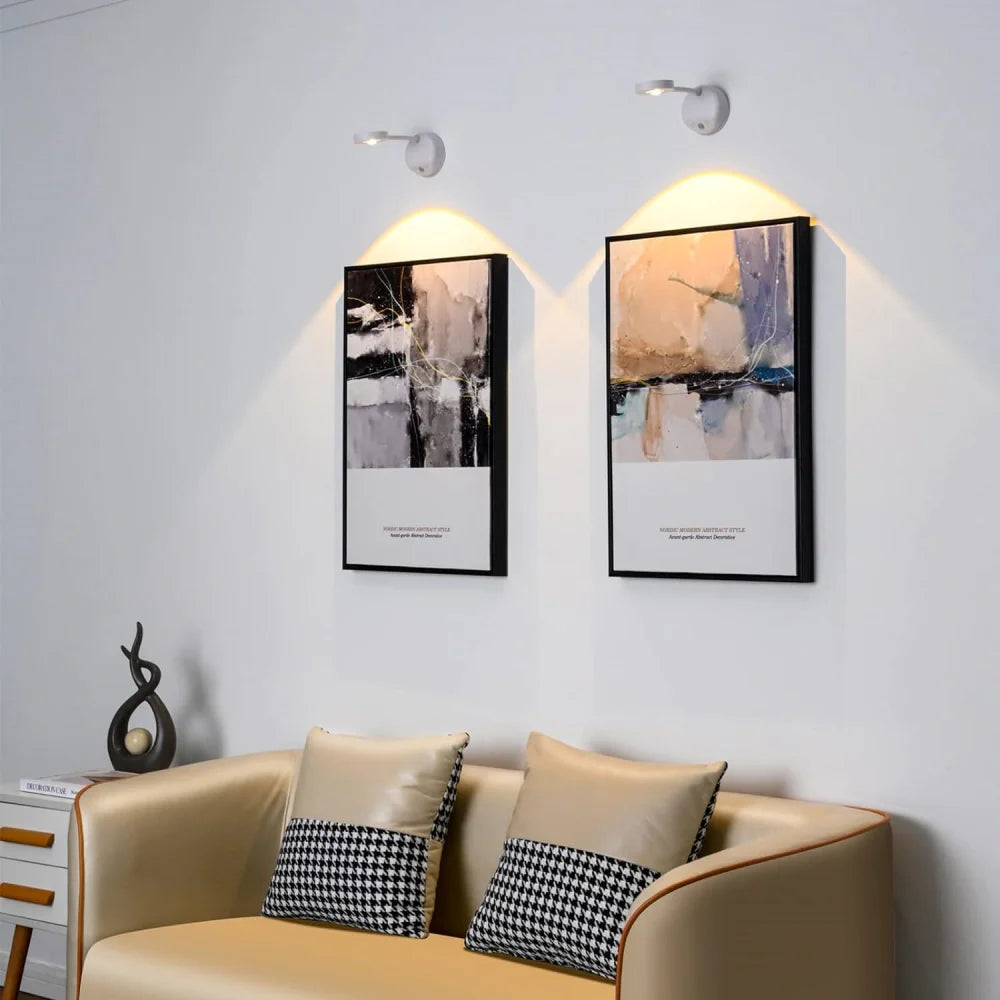 Spot LED sans fil à détecteur, rotation 360°