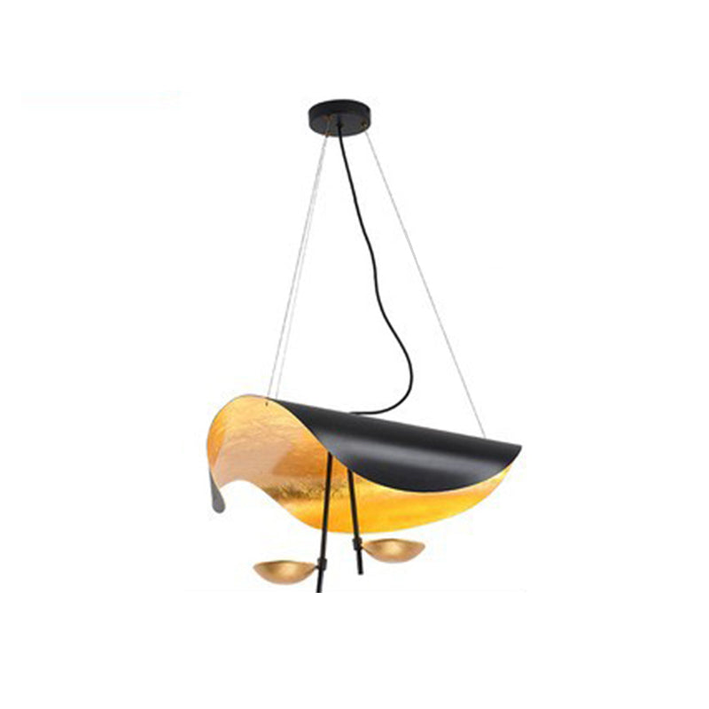 Luminaire feuille torsadée en métal, 1 ou 2 lumières