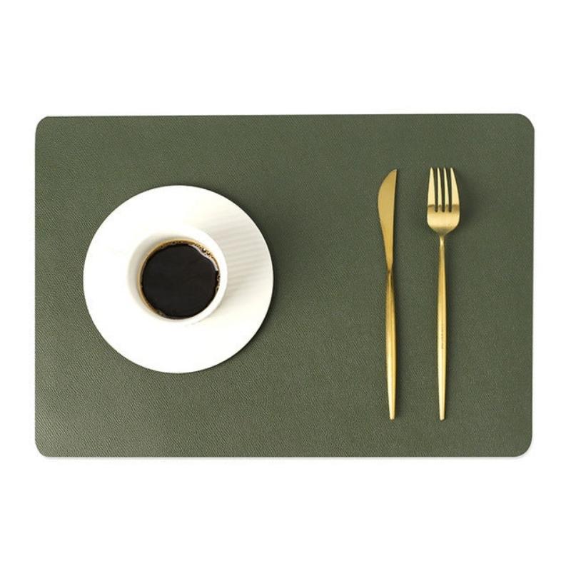 Rectangle Waterproof Faux Leather Placemat