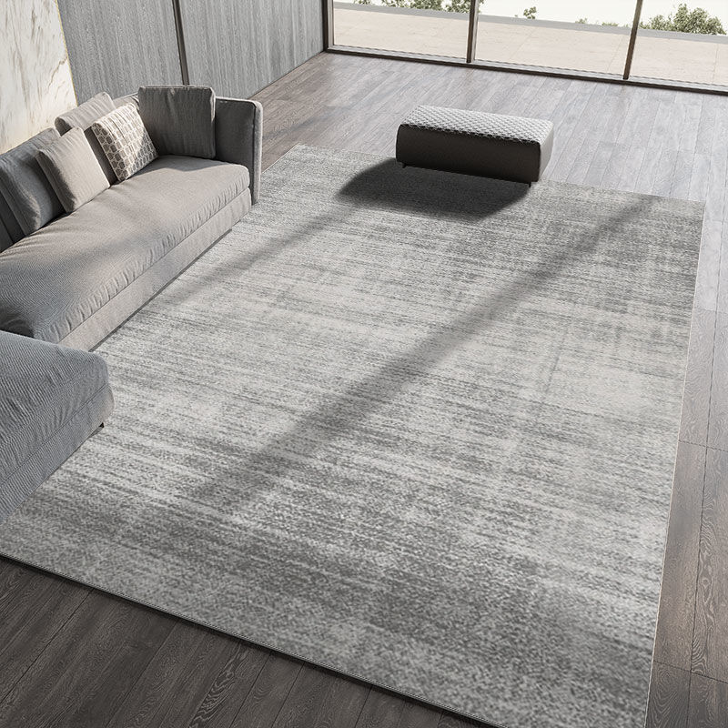 Tapis XXL gris chiné effet laine, 400 x 200 cm