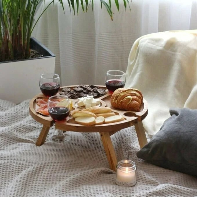WineNest - Table de Pique-Nique Pliante à Vin