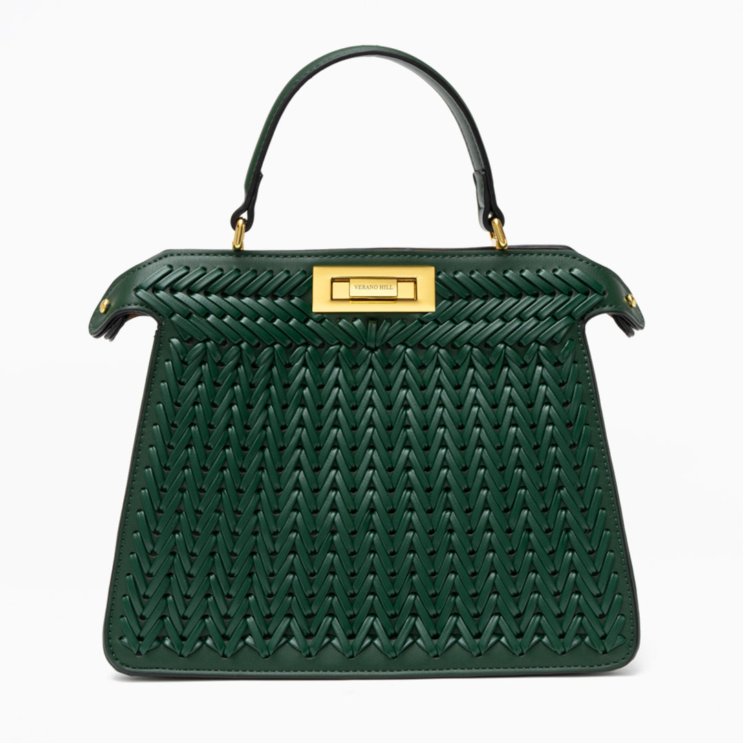 Sac à main tressé avec bandoulière amovible