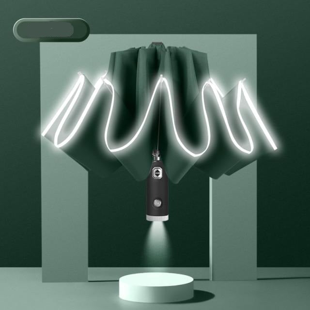 Inverted Folding Umbrella with Push-Button Opening