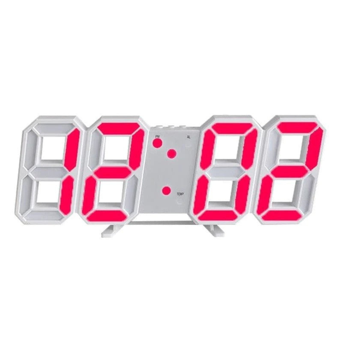 Digital LED Wall Clock with 3D Effect