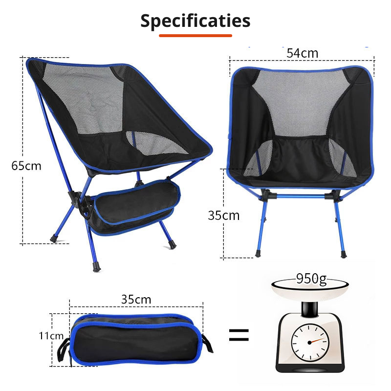 MoonFold - Chaise de Camping Pliante Compacte