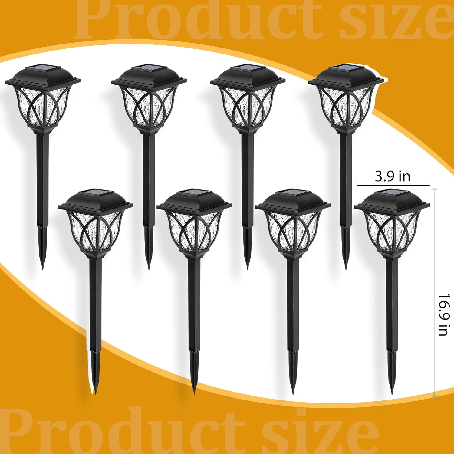 Lampes Solaires LED d'Allée - Lot de 6