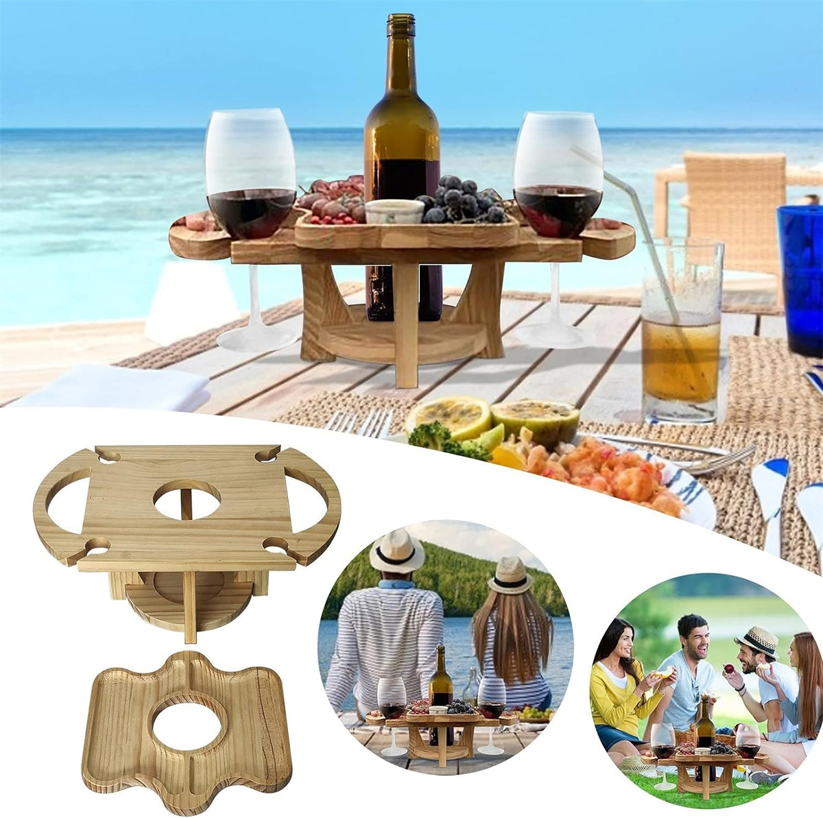 DualServe Rack - Support à Fruits et Verres Pliant