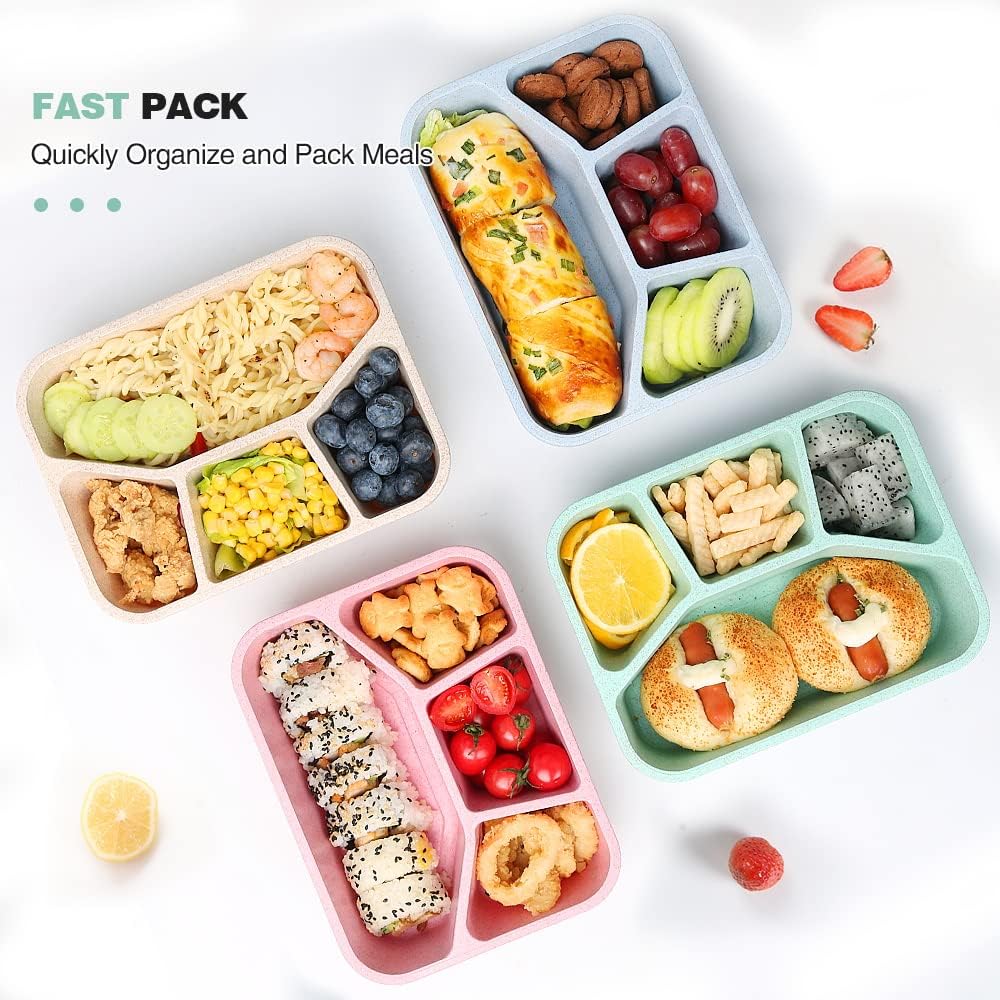 BentoBox - 4 Boîtes Repas à 4 Compartiments