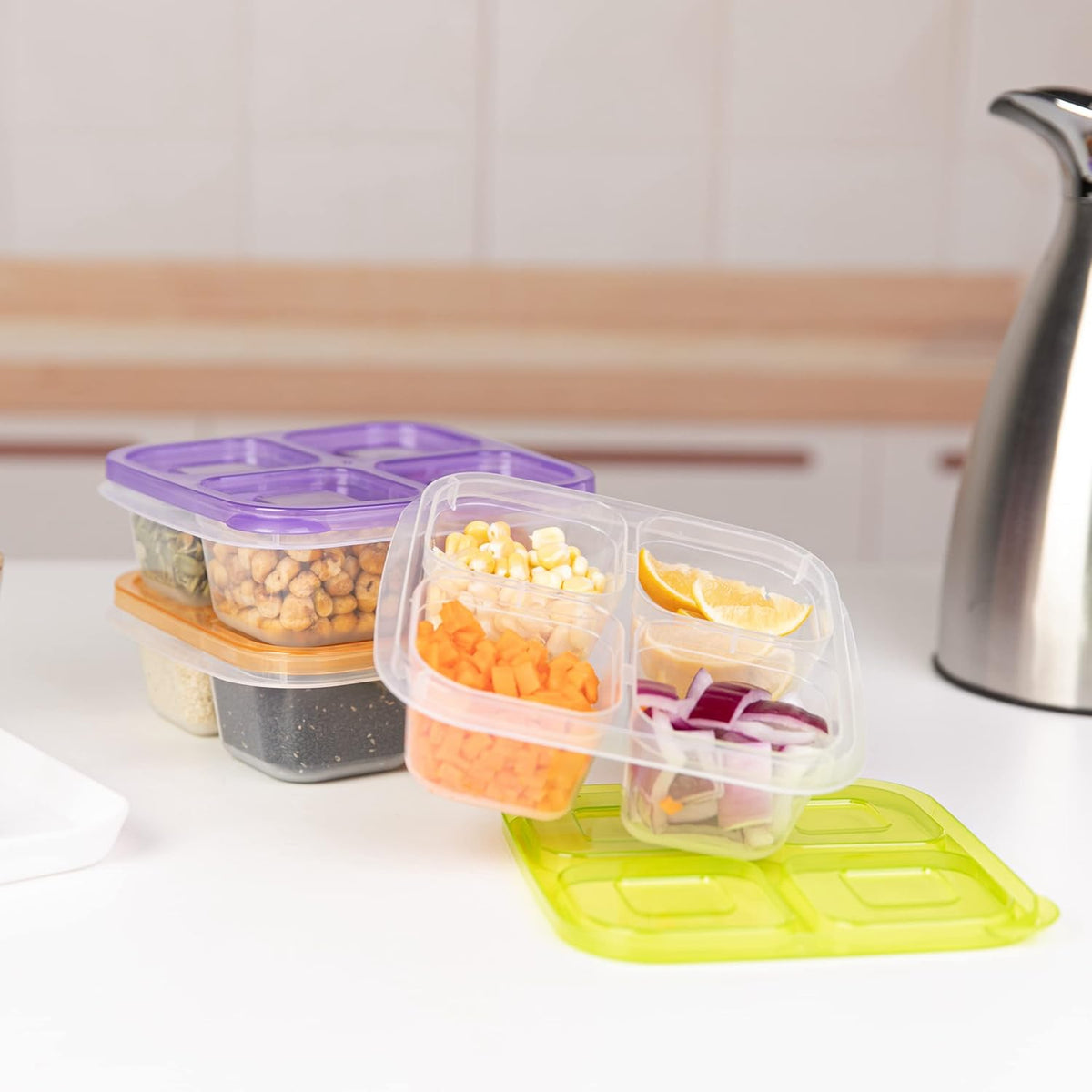 EcoMeal - Set de 6 Lunch Box Étanches Réutilisables