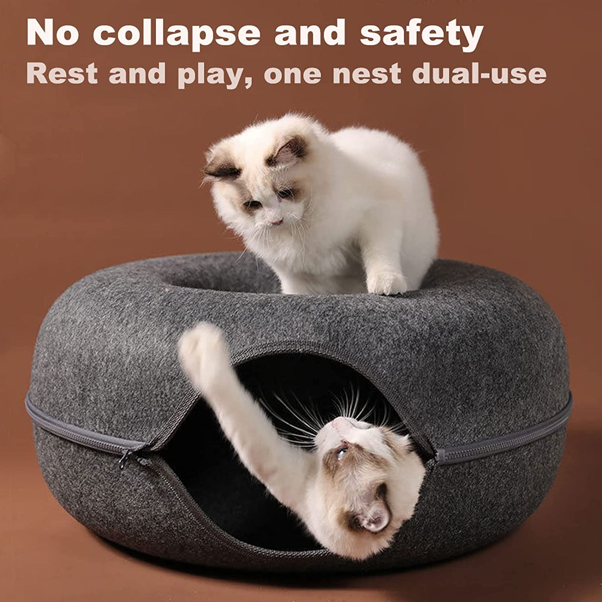 Purrfect Den - Tunnel pour Chat avec Couchage