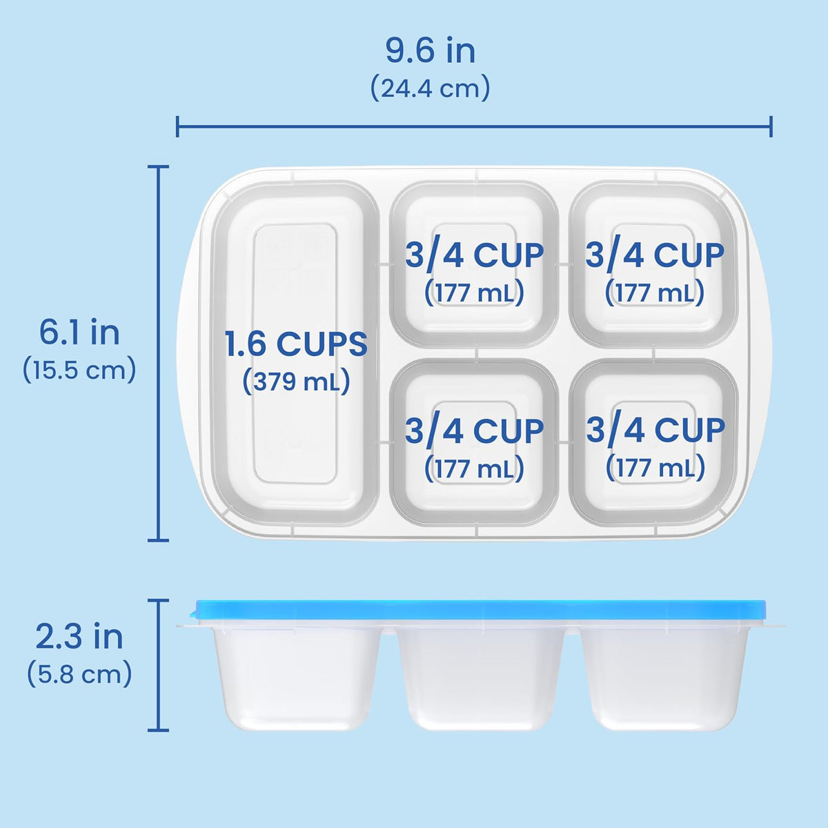 EcoStore - Set 8 Pièces à 5 Compartiments
