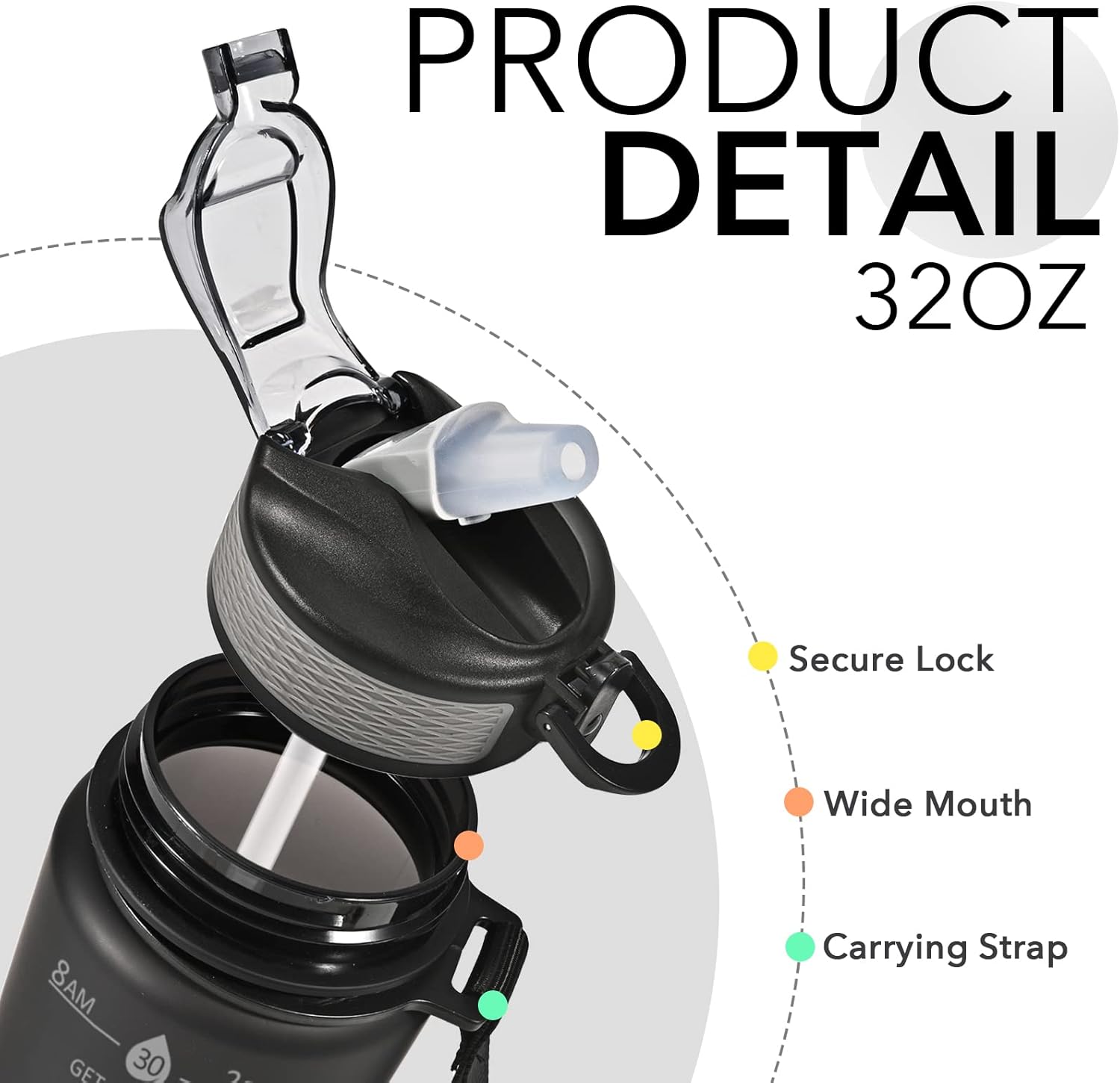 HydraBoost – Gourde Motivationnelle 900ml