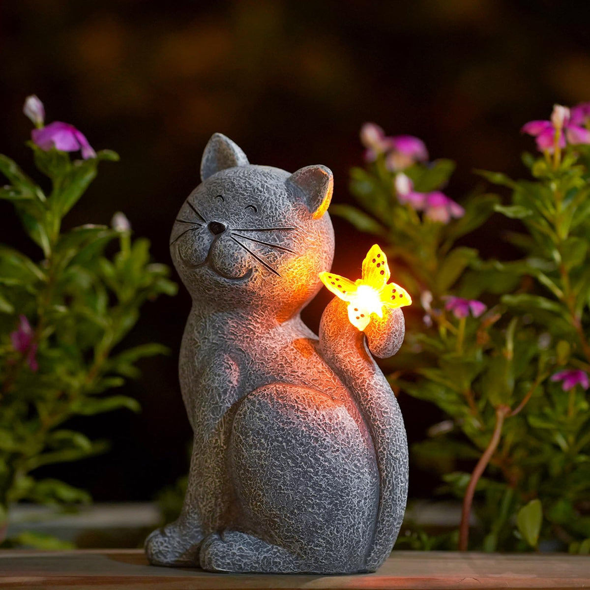 EnchantedKitty - Chat Décoratif de Jardin