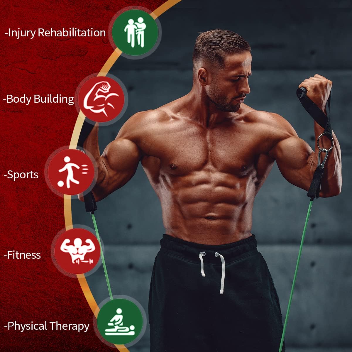 PowerGrip – Bandes Résistance avec Poignées