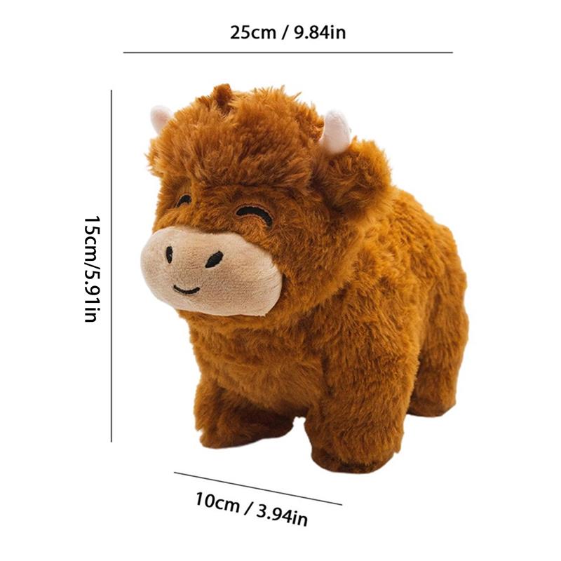 Peluche vache des Highlands, environ 18 cm