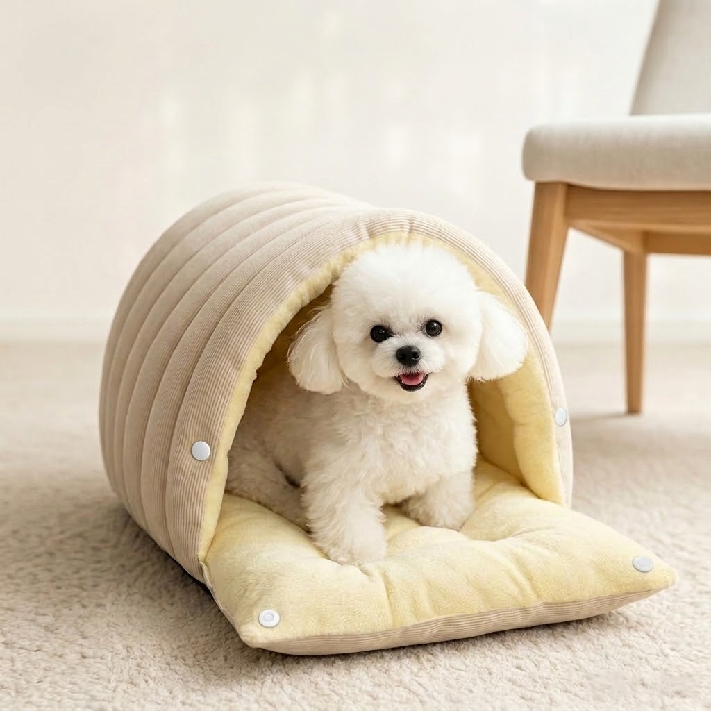 2-in-1 Dome Bed for Cats and Small Dogs