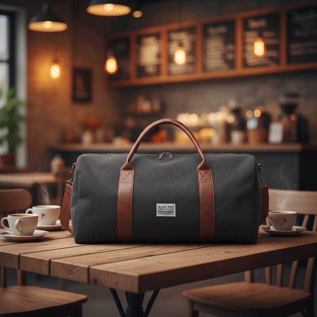 Vintage Washed Canvas and Leather Weekender Bag