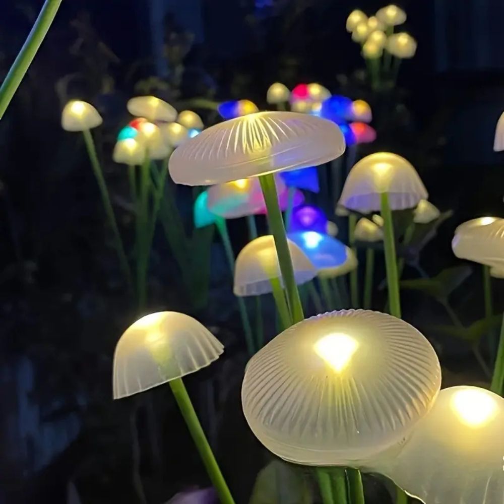 Lampes Champignons Solaires Oscillantes pour Jardin
