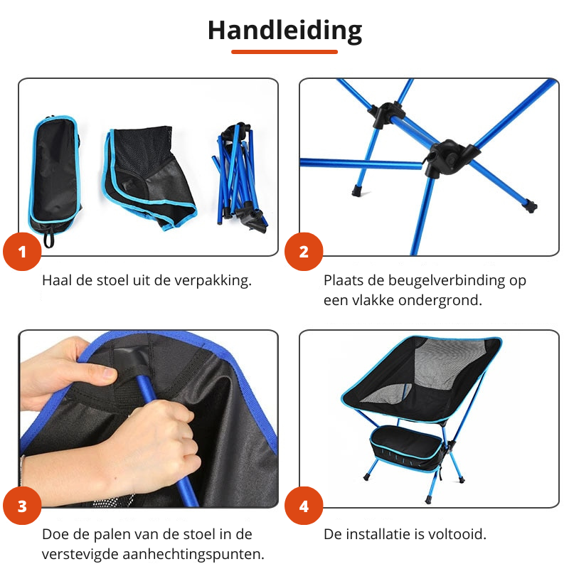 MoonFold - Chaise de Camping Pliante Compacte
