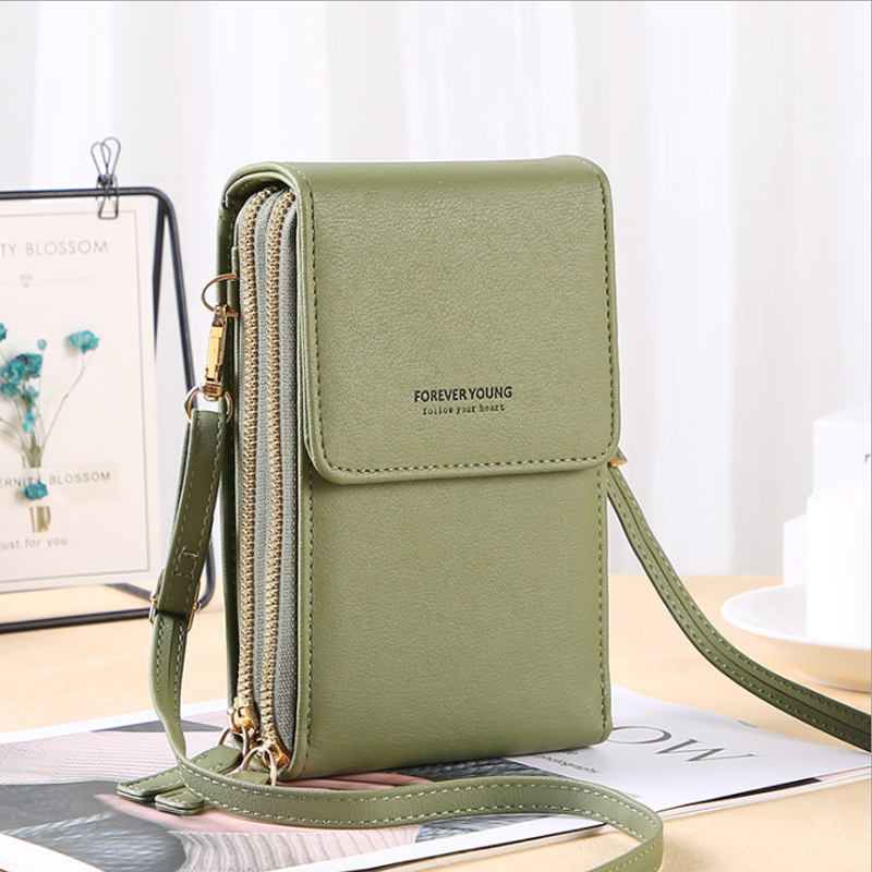 Crossbody Phone Bag with Touchscreen Window