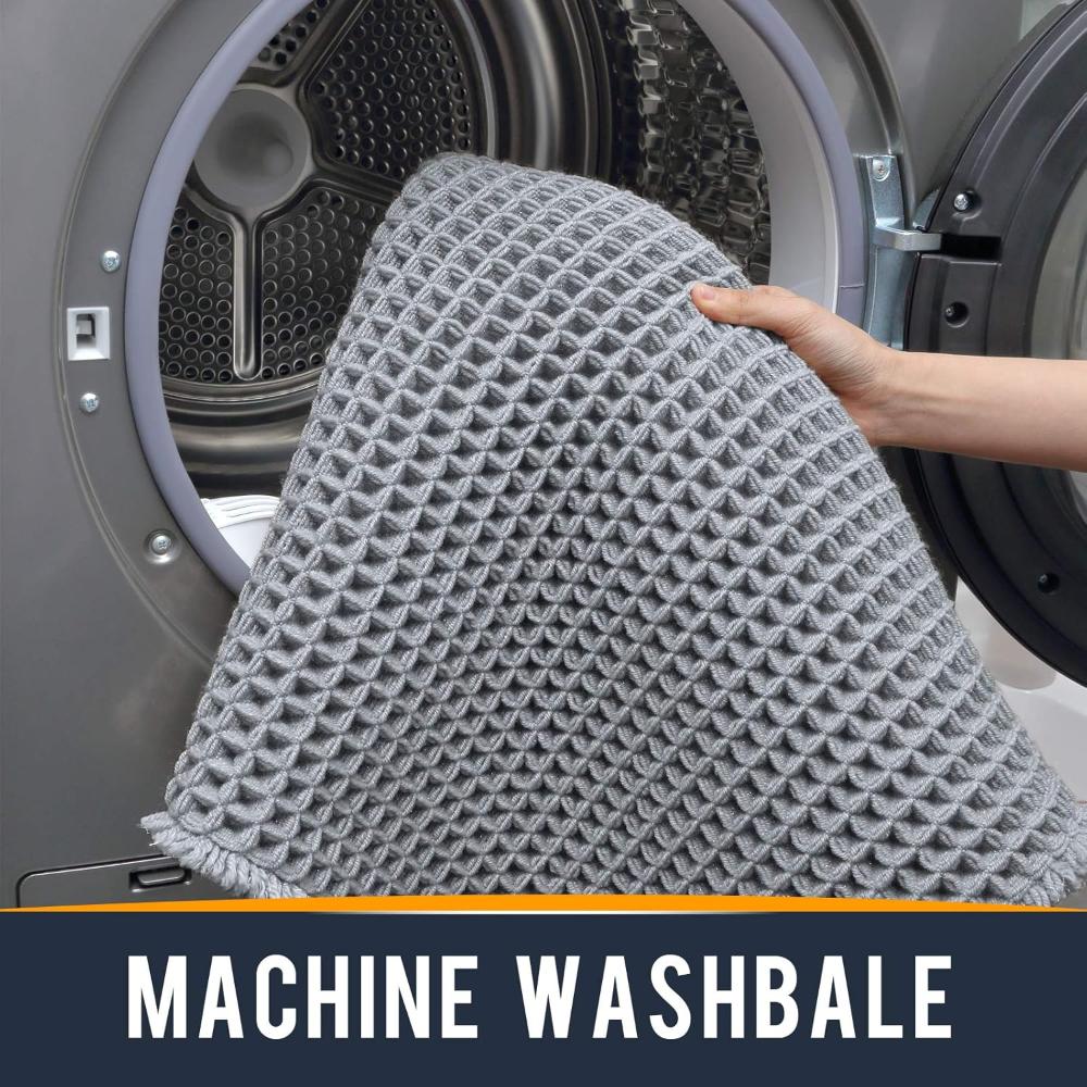 Waffle-Weave Bath Mat, Double Layer