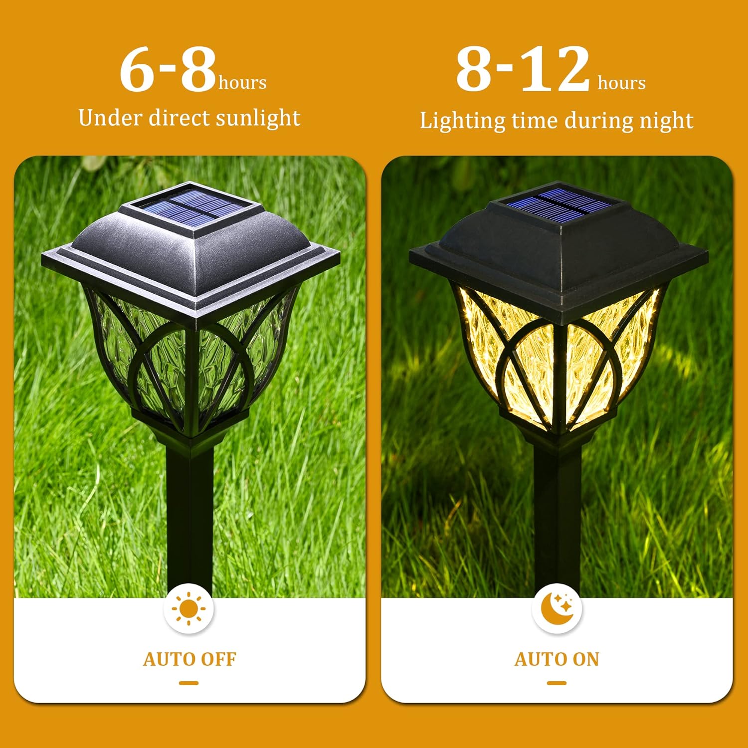 Lampes Solaires LED d'Allée - Lot de 6