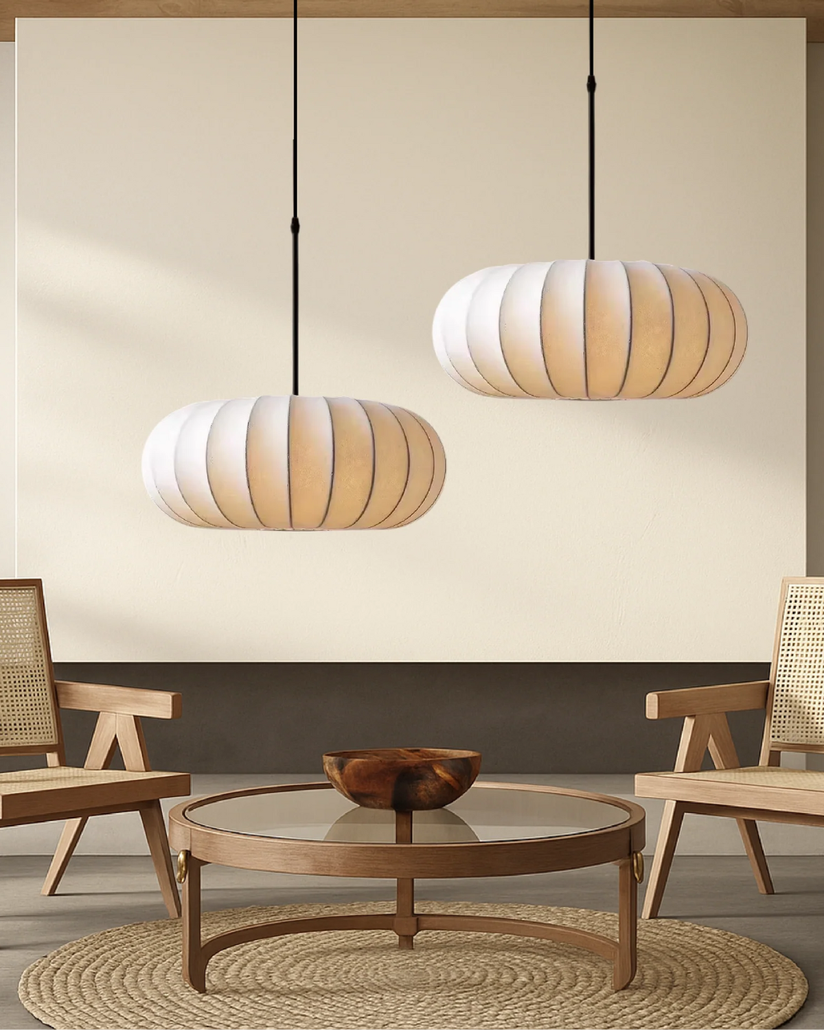 Suspension sculpturale design, quatre tailles