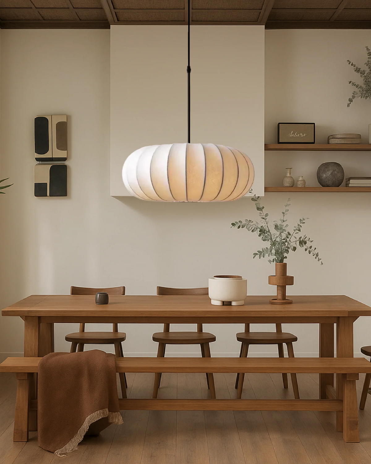 Suspension sculpturale design, quatre tailles