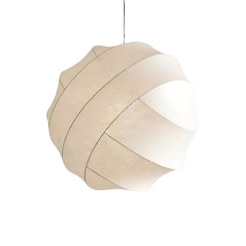 Suspension boule en soie style japonais wabi-sabi