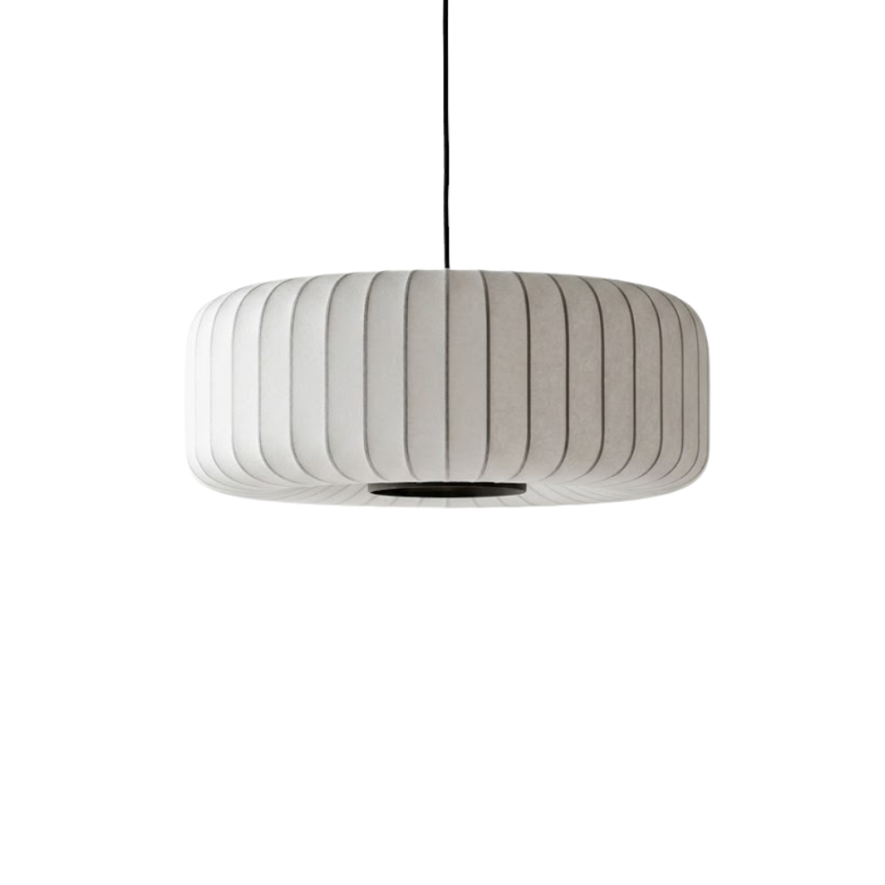 Suspension abat-jour en tissu fait main, minimaliste