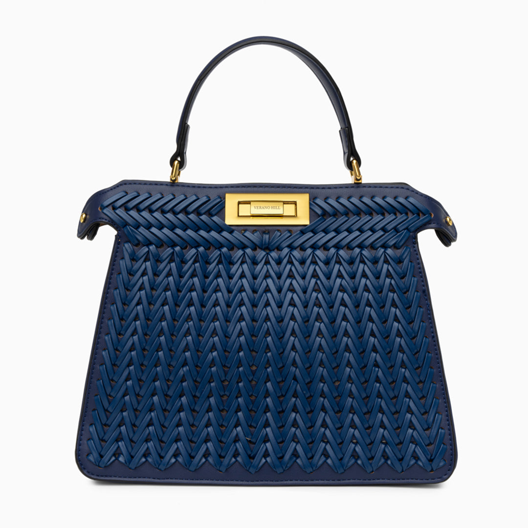Sac à main tressé avec bandoulière amovible