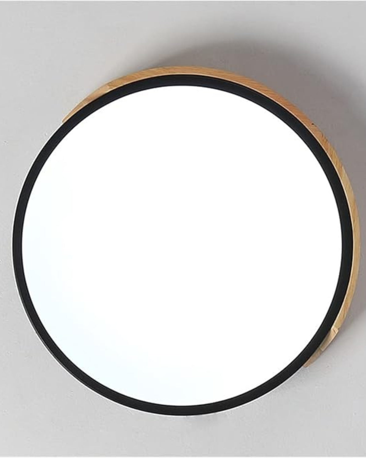Plafonnier minimaliste à courbes douces, accent bois