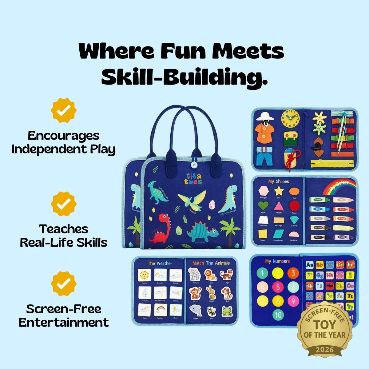 Tableau d'activités Montessori pour tout-petit