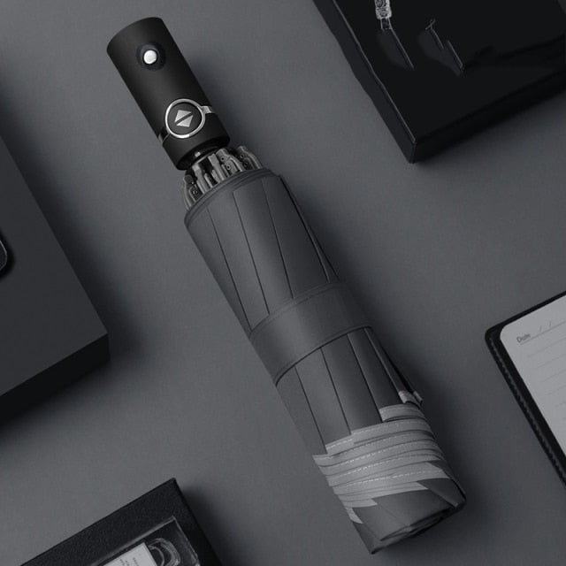 Inverted Folding Umbrella with Push-Button Opening