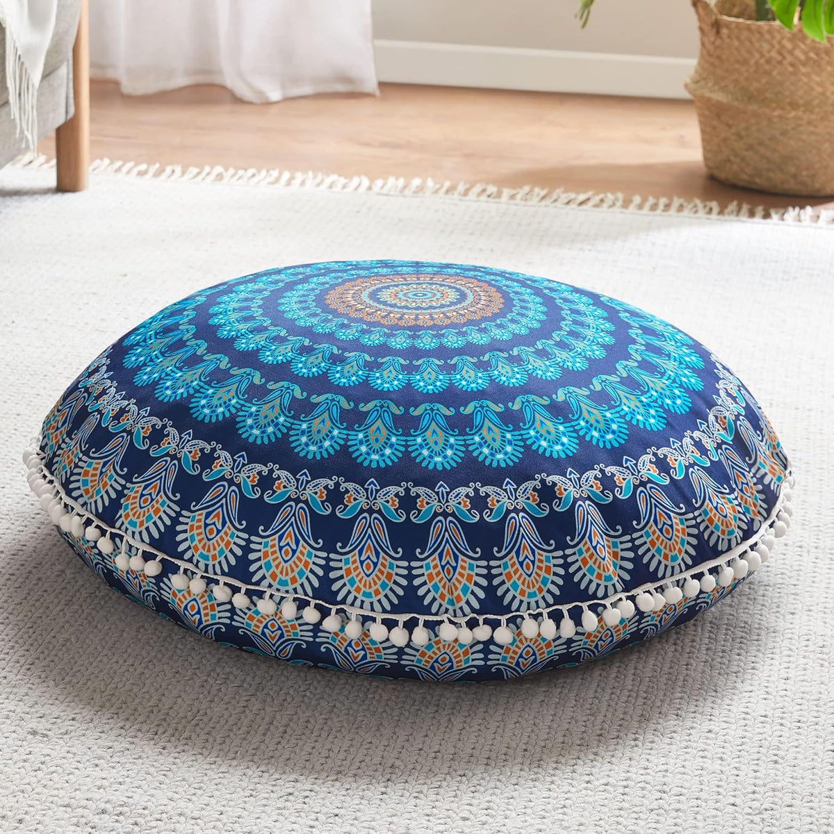 MandalaCushion - Coussin de Sol Bohème à Mandala