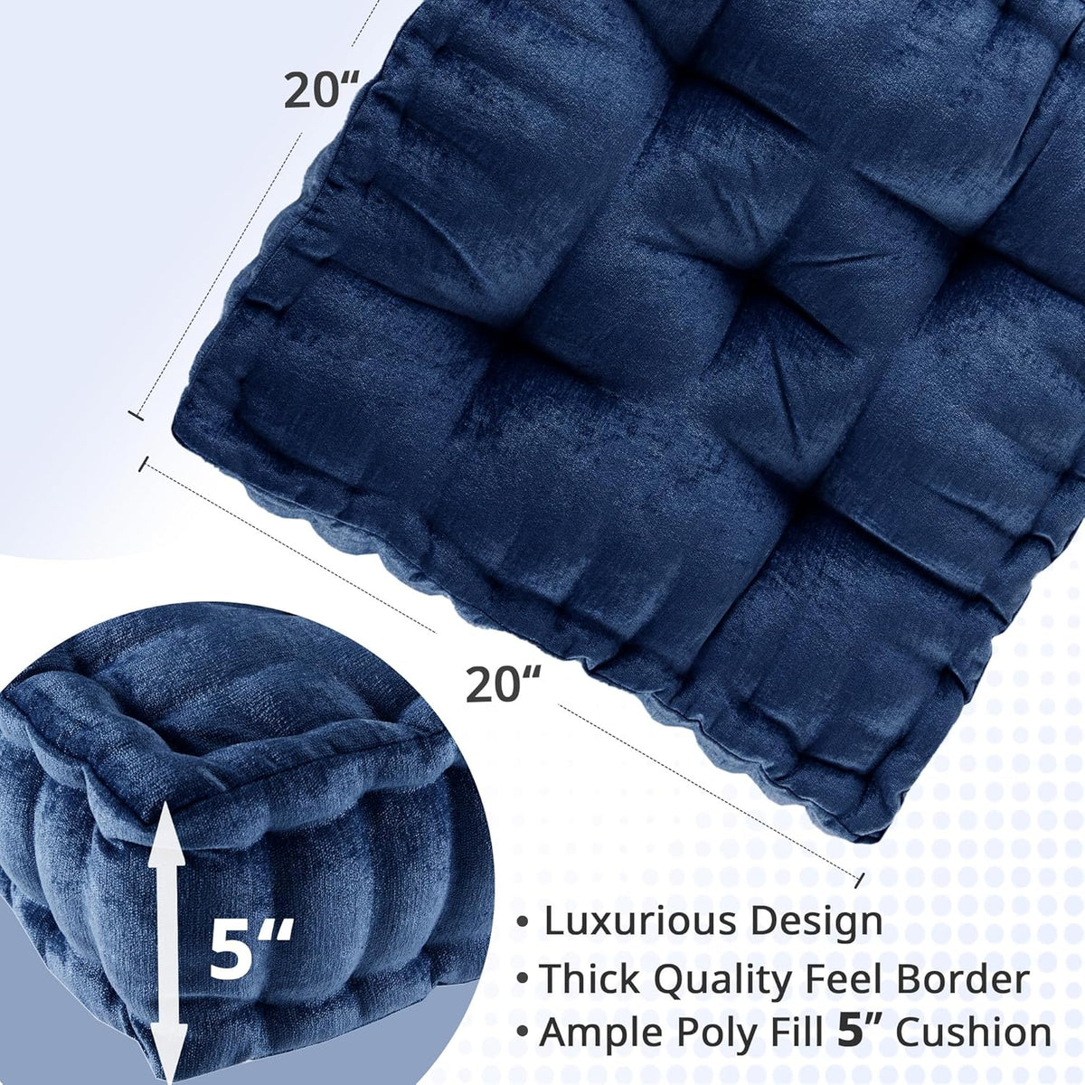 ZenComfort - Coussin de Sol en Chenille Moelleux