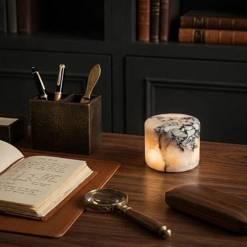 Lampe d'Ambiance en Marbre Véritable Sans Fil