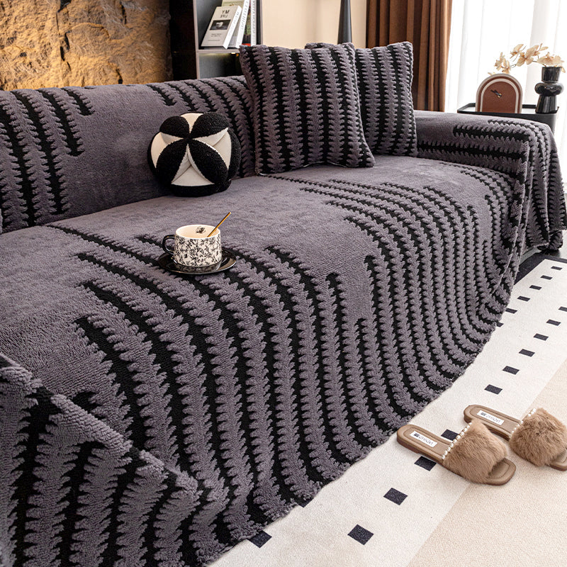 Jeté de canapé en peluche douce, 180 cm de large