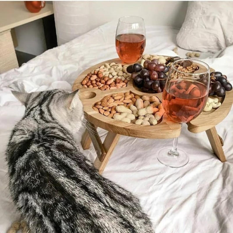 WineNest - Table de Pique-Nique Pliante à Vin
