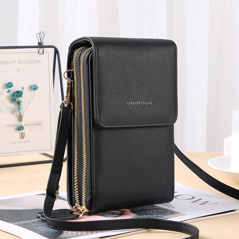 Crossbody Phone Bag with Touchscreen Window