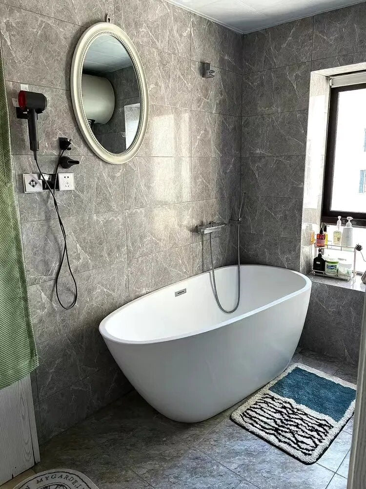 Tapis de bain à motif abstrait, antidérapant