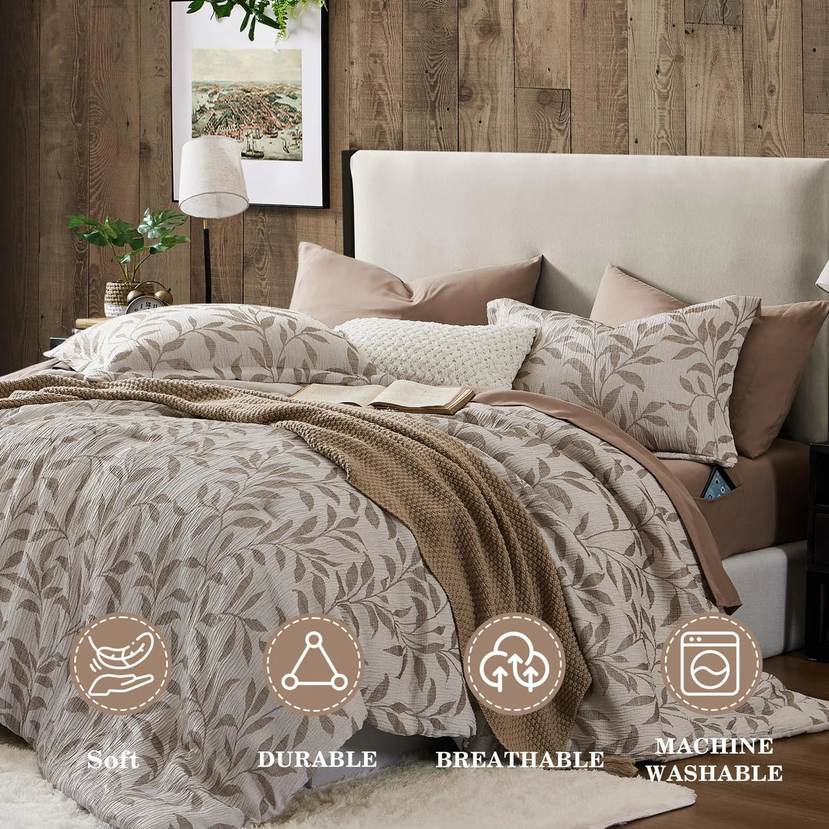 Floral Duvet Cover Set, 4 Pieces