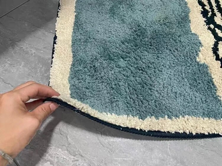 Tapis de bain à motif abstrait, antidérapant