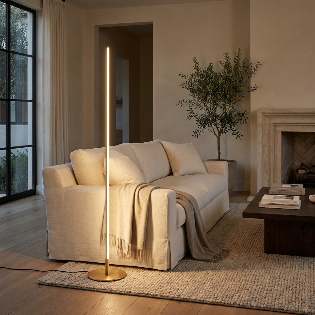 Aluminium Minimalist Standing Light — Warm White LED 4