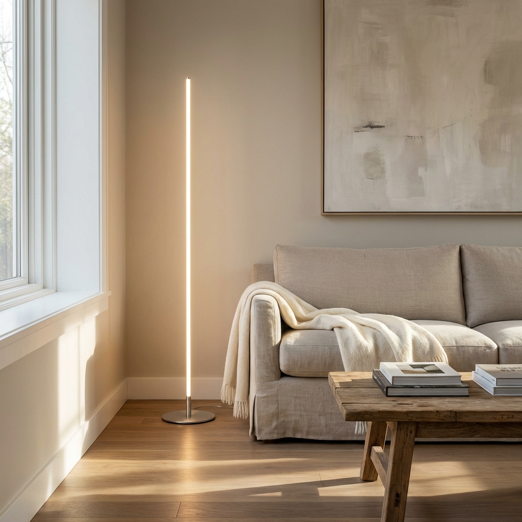 Aluminium Minimalist Standing Light — Warm White LED 5