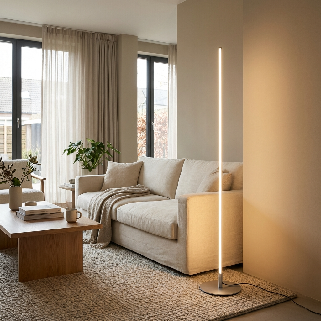 Aluminium Minimalist Standing Light — Warm White LED 6