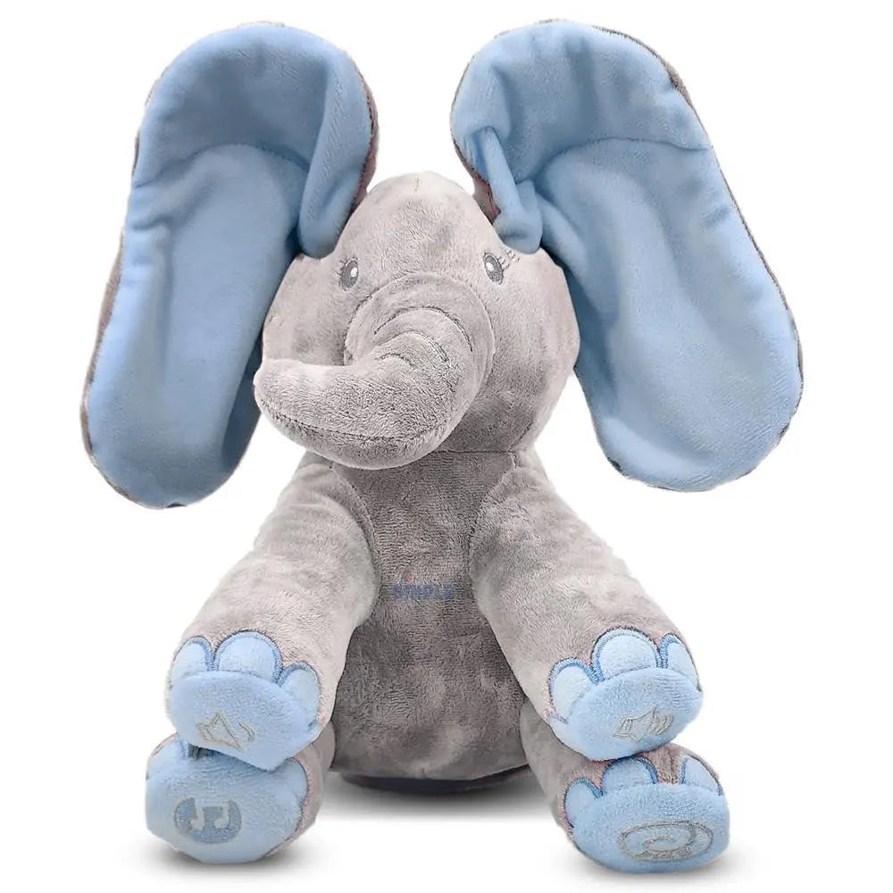 Peluche éléphant musicale aux oreilles animées