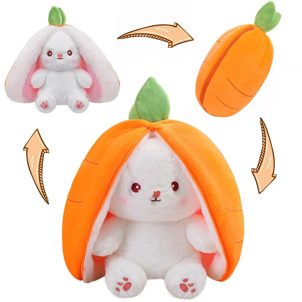 Peluche lapin lumineuse et musicale, 30 cm