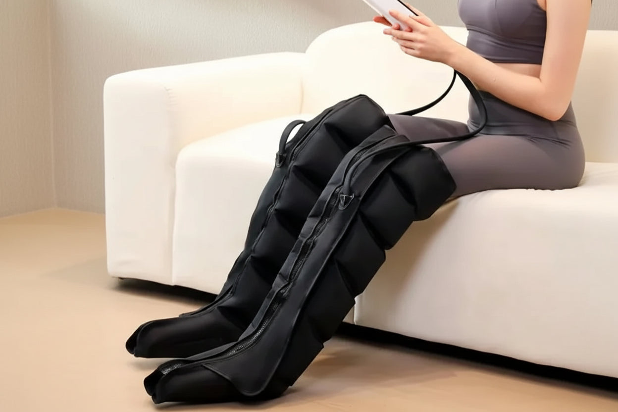 Appareil Massage Pieds Circulation Pneumatique de Luxe | Détente Personnalisée et Confort Optimal à Domicile 0
