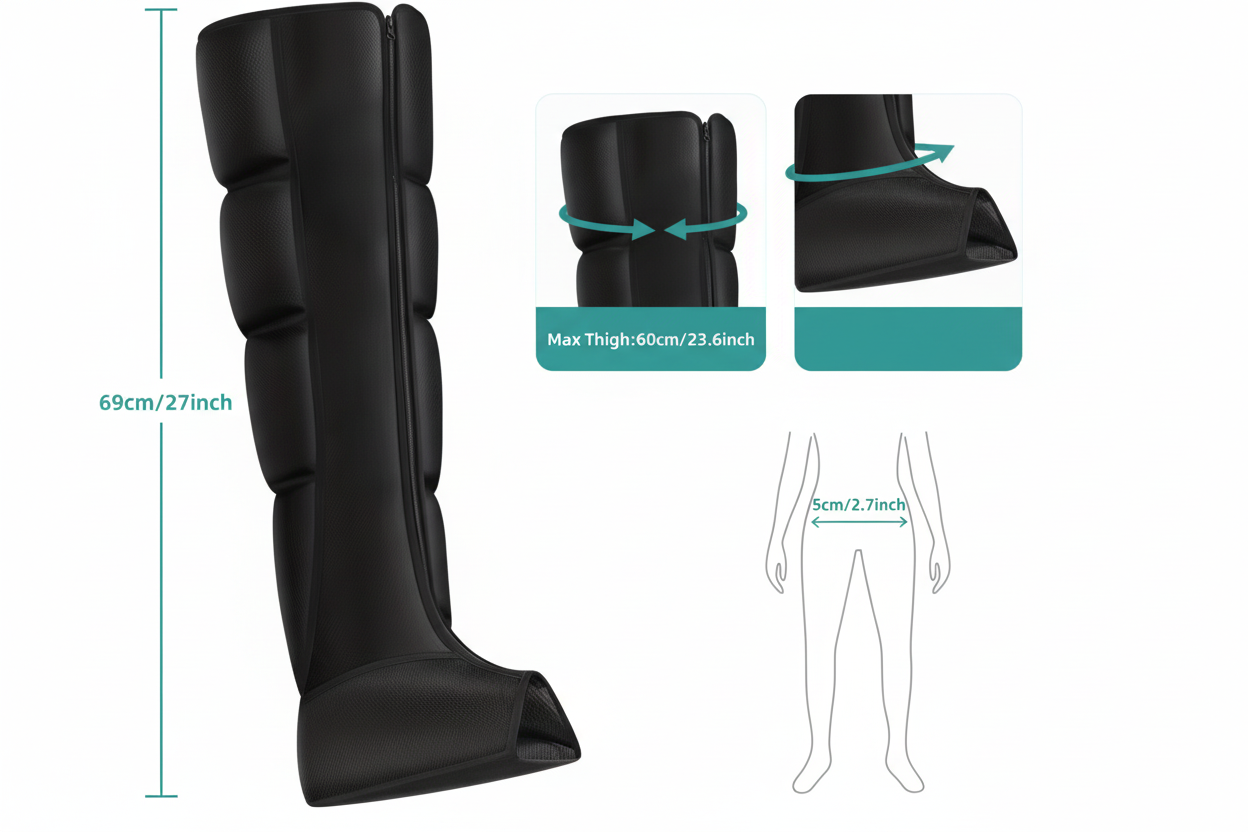 Appareil Massage Pieds Circulation Pneumatique de Luxe | Détente Personnalisée et Confort Optimal à Domicile 2